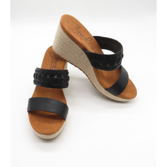 Zodiac Women's Black Woven Strap Espadrille Wedge Sandals Size 9.5 NWOB - Picture 6 of 7